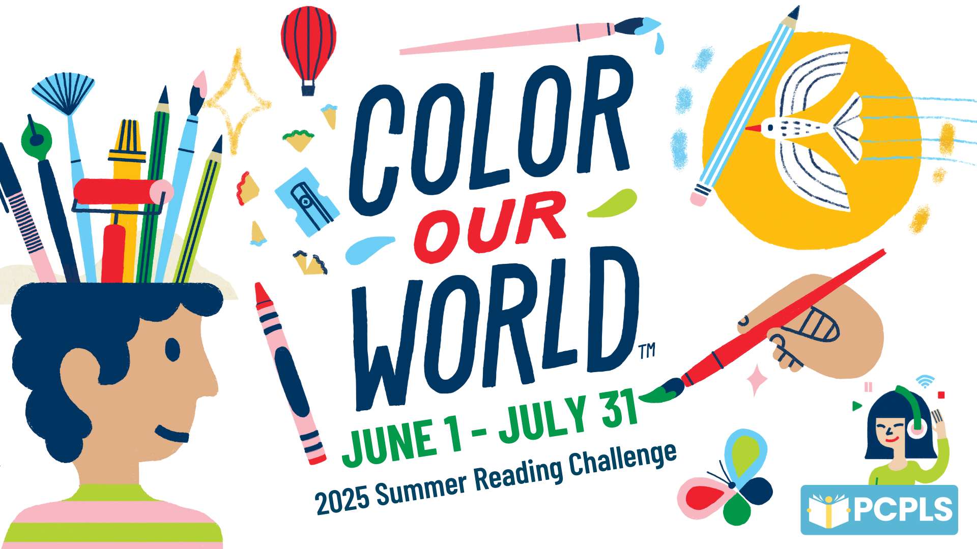 Summer Reading 2025 Color Our World Porter County Public Library System